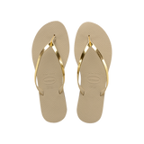 You Metallic Flip Flops