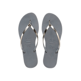 You Metallic Flip Flops