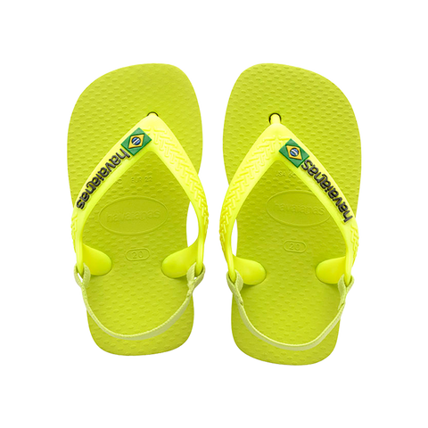 New Baby Brasil Logo Flip Flops