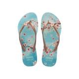 Slim Cherry Blossom Flip Flops