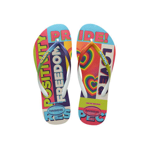 Slim Pride Rainbow Flip Flops